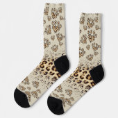estampado integral huellas de mascotas ソックス (左)