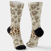 estampado integral huellas de mascotas ソックス (傾斜あり)