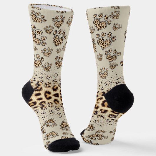 estampado integral huellas de mascotas ソックス (傾斜あり)