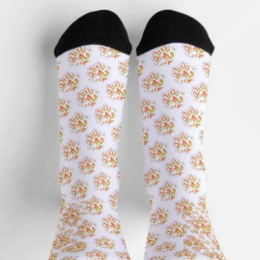 estampado integral te amo  ソックス (上部)