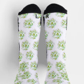 estampado integral te amo en verde ソックス (上部)