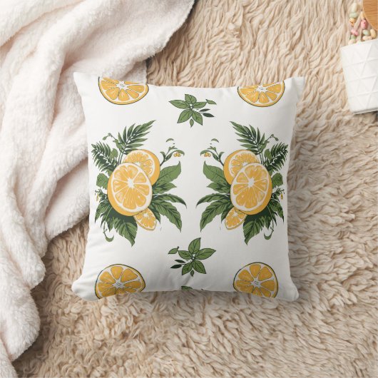 Estampado Lima limón patrón クッション (ブランケット)
