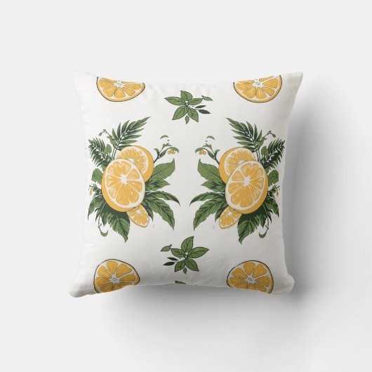 Estampado Lima limón patrón クッション (裏面)