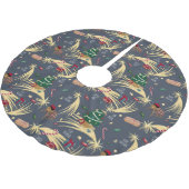 estampado navideño de regalos y dulces para niños ブラッシュドポリエステルツリースカート (アングル)