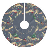 estampado navideño de regalos y dulces para niños ブラッシュドポリエステルツリースカート (正面)