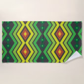 Estampado Tribal Selvático   ビーチタオル (正面)