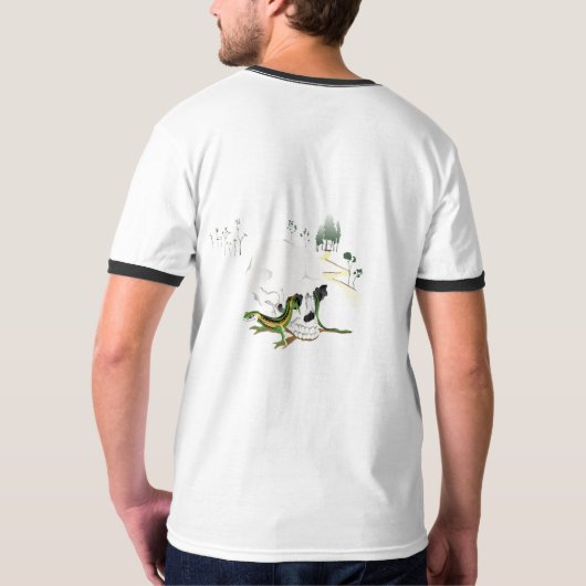 Estampe de Kawanabe Kyosai Tシャツ (裏面)