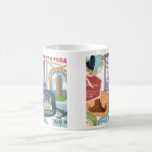 Estampillas De Distintos Países コーヒーマグカップ (中央)