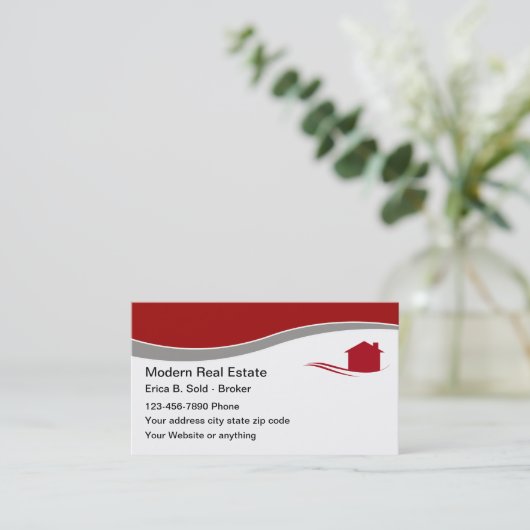 Estateモダン実在 Brokerの名刺 名刺 (スタンド正面)