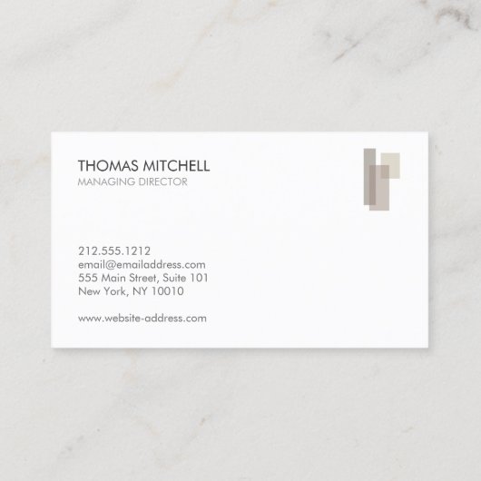 Estateモダン、Builder実在、Architectのロゴ 名刺 (裏面)