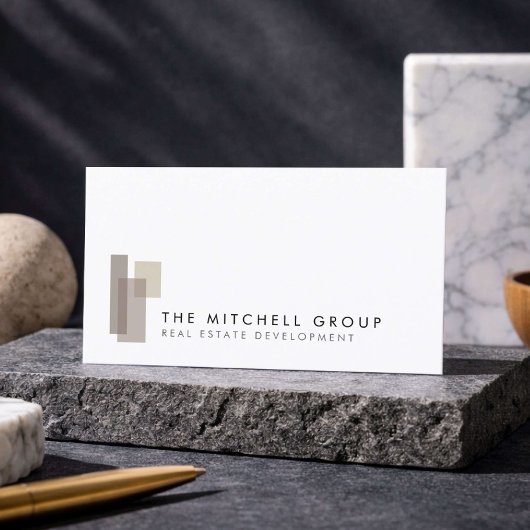 Estateモダン、Builder実在、Architectのロゴ 名刺