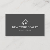 Estate実在プロファイル（グレー/ホワイト） 名刺 (裏面)