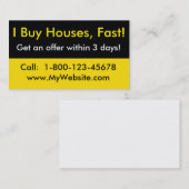 Estate実在 Investor Business Card - I買 Houses 名刺 (正面/裏面)