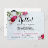 Estate 実在 Agent HELLO春チェックリスト 案内ポストカード (正面/裏面)
