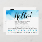 Estate 実在 Agent HELLO春チェックリスト 案内ポストカード (正面/裏面)