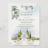 Estate Garden Pavilion Outdoor Ceremony Wedding 招待状 (正面)