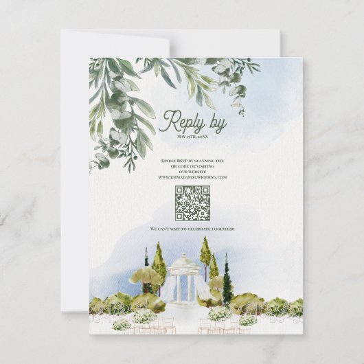 Estate Garden Pavilion Wedding RSVP with QR Code (裏面)