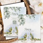 Estate Garden Pavilion Wedding RSVP with QR Code