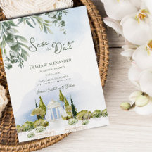 Estate Garden Pavilion Wedding Save the Date