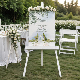 Estate Garden Pavilion Wedding Welcome Sign ポスター