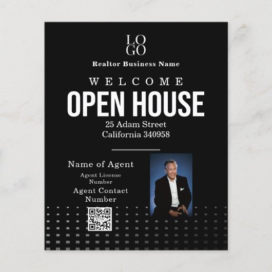 Estate Open House Logo Photo Black チラシ (正面)