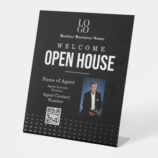 Estate Open House Logo Photo Black 台座サイン (正面)