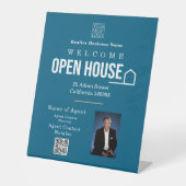 Estate Open House Logo Photo Blue 台座サイン (正面)