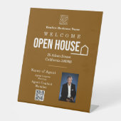 Estate Open House Logo Photo Brown 台座サイン (正面)