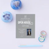 Estate Open House Logo Photo Grey チラシ (シングル)