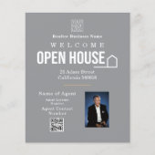 Estate Open House Logo Photo Grey チラシ (正面)