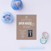 Estate Open House Logo Photo Light Brown チラシ (シングル)