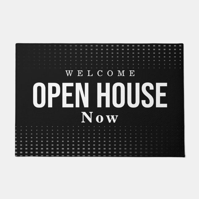 Estate Open House Modern Chic Black  ドアマット (正面)