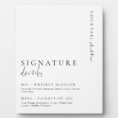 Estelleシグニモダンティミニマルドリンクの看板 フォトプラーク (正面)