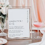 Estelleシグニモダンティミニマルドリンクの看板 ポスター<br><div class="desc">このシグネチャーはドリンクのメニューサインは書モダン字の見出しとミニマルなデザインを備えている。スクリプト文字の見出しは、編集できないイメージである。見出し画像は、任意のポスターサイズに合わせてサイズ変更できる。他のすべての文字は完全に編集可能。このデザインの高度なカスタマイズを行うには、上の「カスタマイズIt」ボタンを選択する。</div>