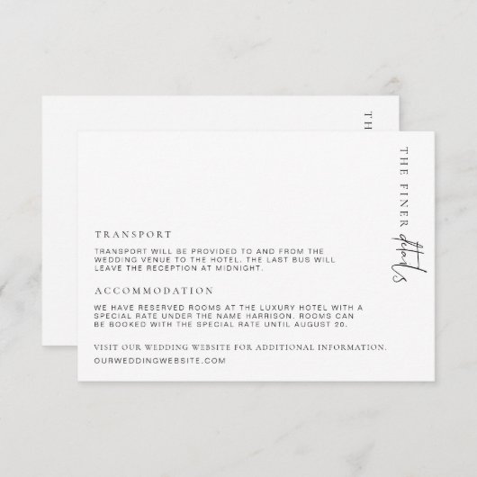 Estelleミニマリスト素晴らし詳細エンクロージャカード エンクロージャーカード (正面/裏面)