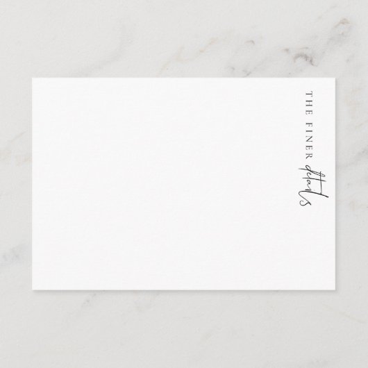 Estelleミニマリスト素晴らし詳細エンクロージャカード エンクロージャーカード (裏面)