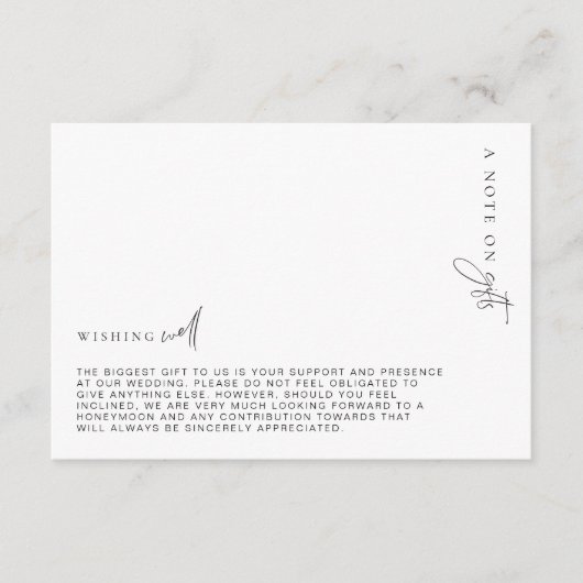 Estelleミニマリストwishingウェルカード エンクロージャーカード (正面)