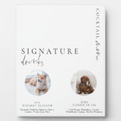 Estelle写真モダンミニマル署名ドリンクの署名 フォトプラーク (正面)