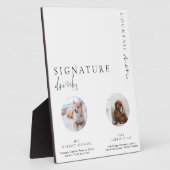 Estelle写真モダンミニマル署名ドリンクの署名 フォトプラーク (側面)