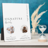 Estelle写真モダンミニマル署名ドリンクの署名 フォトプラーク (側面)