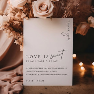 Estelle Modern Minimal Love Is Sweet Favors Sign ポスター