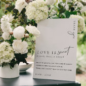 Estelle Modern Minimal Love Is Sweet Favors Sign ポスター