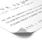 Estelle Modern Minimal Love Is Sweet Favors Sign ポスター (角)