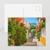  Estepona, Spain Charming Town in Malaga Street  ポストカード (正面/裏面)