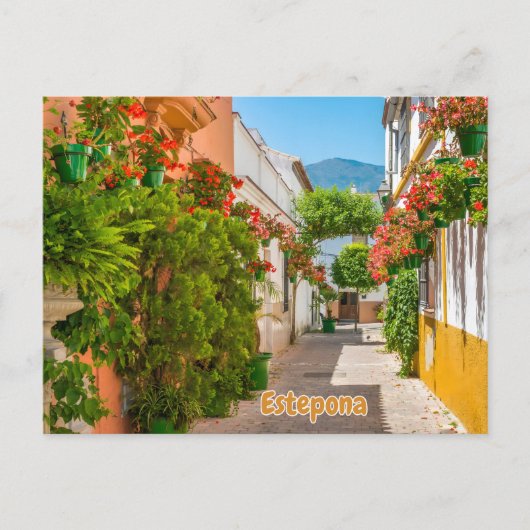  Estepona, Spain Charming Town in Malaga Street  ポストカード (正面)