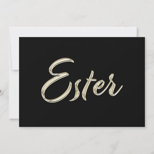 Ester white gold Handwriting Karte カード (正面)