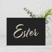 Ester white gold Handwriting Karte カード (スタンド正面)