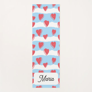Estera de yoga personalizada con corazones ヨガマット