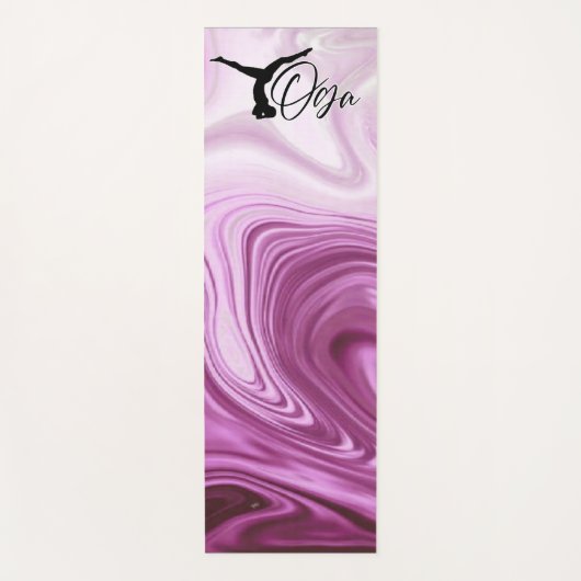 Esterilla para yoga color rosa remolino ヨガマット (正面)