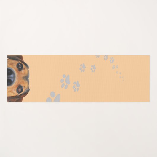 Esterilla yoga con diseño de perro marrón ヨガマット (正面(横))